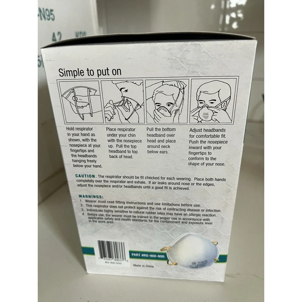 Safety‎ Zone N95 Particulate Respirator Adult 240 Masks Case- 12 Boxes, 20 each